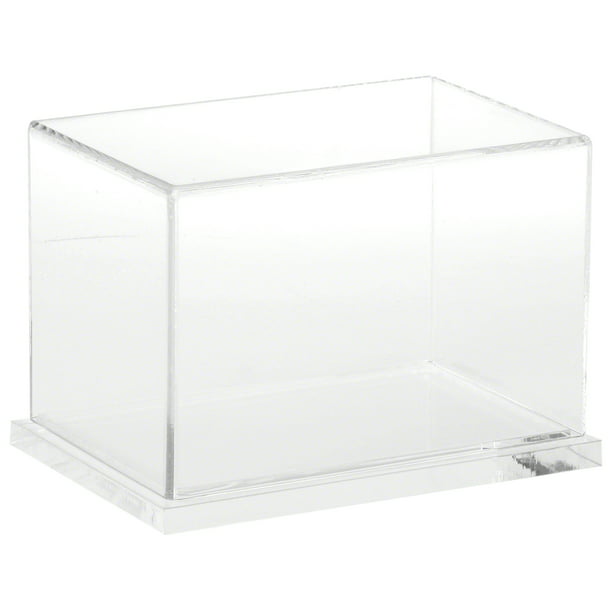 Plymor Clear Acrylic Display Case with Hardwood Base 4 W x 4 D x 6 H 